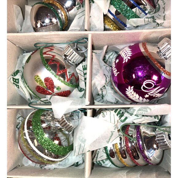 Christopher Radko Shiny Brite 12 Glass Christmas Tree Ornaments 2014 - Picture 7 of 12